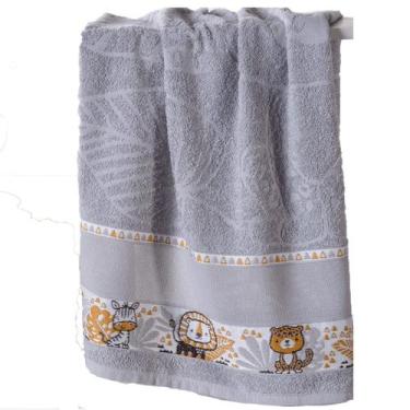 Imagem de Toalha De Banho Bebe Infantil Menina Menino 100% Algodão Masculino Gra