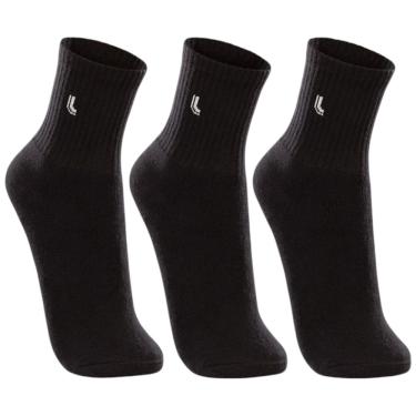 Imagem de Meia Kit 3 Pares Atoalhada Unissex Esportiva Dia a Dia Exercico Academia Cano Médio Lupo 03148-089