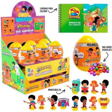 Imagem de Doce OVO Surpresa 3 Palavrinhas Display com 12 Unidades - Divino KIDS