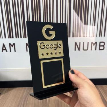 Imagem de Placa Display de QrCode para Avaliação Google de balcão de Acrílico  -