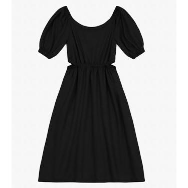 Imagem de Vestido Juvenil Curto em Molecotton Minty Preto, 14, Preto