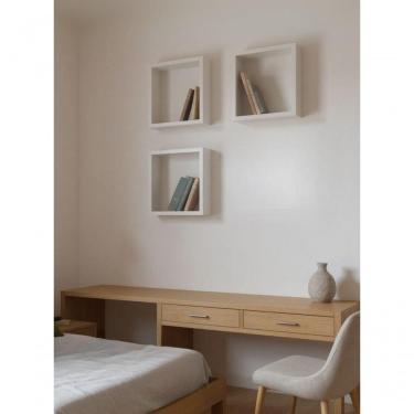 Imagem de Kit De 3 Nichos 30cm Mdf Branco - On Móveis