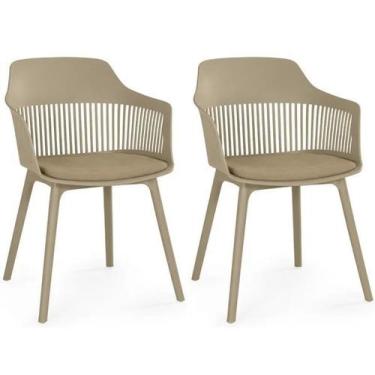 Imagem de Kit 2 Cadeiras De Jantar Montreal Marcela Design Moderno Liso Nude - D