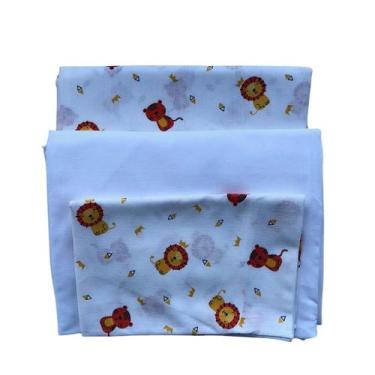 Imagem de Jogo de Lençol Berço Americano Bebê 3 peças Menino Menina Neutro 100% 