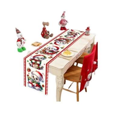 Imagem de Caminho De Mesa De Poliéster Feliz Natal 2025 Decorações De Natal E An