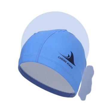 Imagem de Touca De Natação Unissex Impermeável Com Design Para Cabelos Longos, A