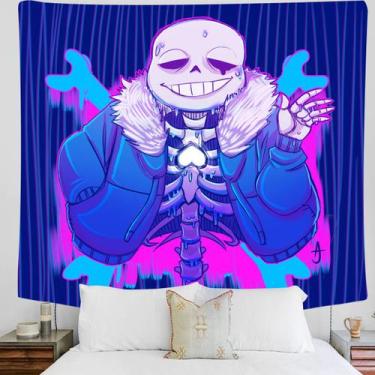 Imagem de Tapeçaria para decoração de parede Art H Undertales Sans Anime - yiwei