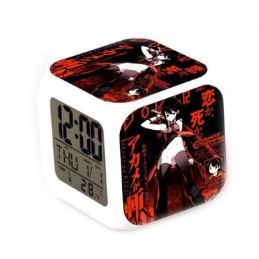 Imagem de Despertador Akames ga Kills 7 cores que mudam de LED com termômetro - 