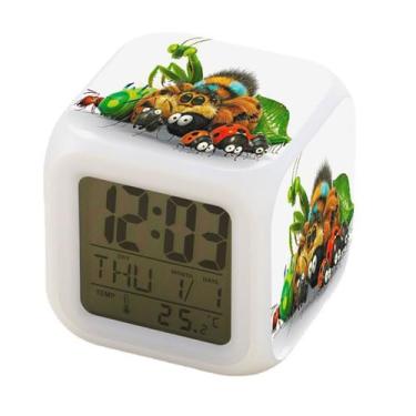 Imagem de Despertador digital LED Minusculees Square 8x8x8cm - yiweisai