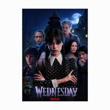 Imagem de Pôsteres de pintura de parede em tela imprimem anime de quarta-feira -