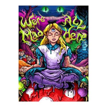 Imagem de Pôster de decoração de parede em tela Alices in Wonderland 40x50cm - y