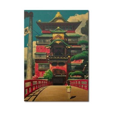 Imagem de Pôster com pintura decorativa de arte de parede Oginos Chihiros Retro 