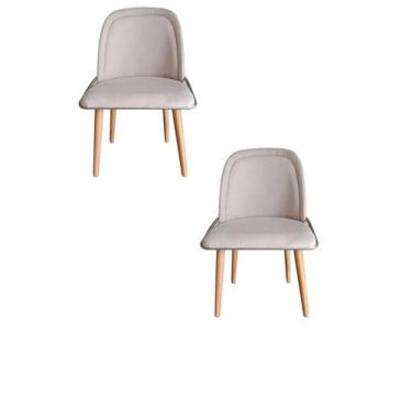 Imagem de Kit 2 Cadeiras Vianney Para Sala Mesa de Jantar Moderna com Base de Fe