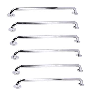 Imagem de Barra de Apoio Alca 80cm kit 6 Uni Acessibilidade Idoso Cadeirante Deficiente Box Banheiro Seguranca Corrimao Corredor