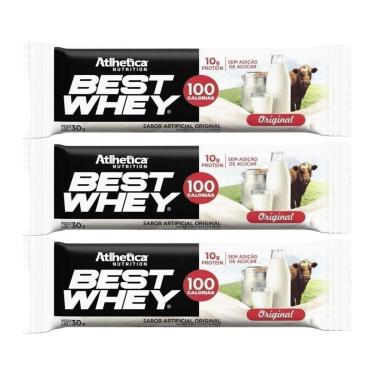 Imagem de Kit 3X Barra Proteica Best Whey - 1 Barra 30g Original - Atlhetica Nutrition-Masculino