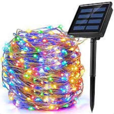 Imagem de Pisca pisca conjunto natalino lampada 100 led solar ip 65 - Global, Bi