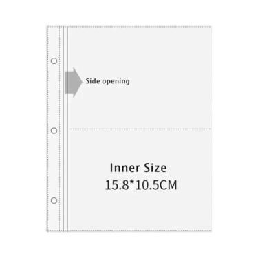 Imagem de Fichário A5 Com 3 Ou 7 Argolas Para Photocards, Páginas De Refil Trans