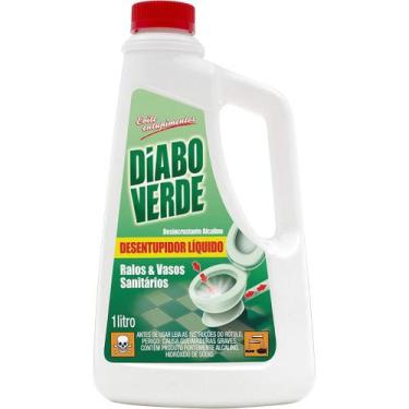 Imagem de Desentupidor de Vasos Sanitários e Ralos Líquido 1l, Diabo Verde