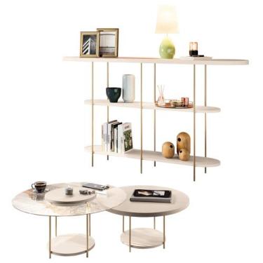 Imagem de Aparador de Sala e Mesas de Centro Vetta H01 Off White - Mpozenato, Of