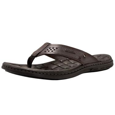 Imagem de Chinelo de Dedo Masculino Couro Conforto Pegada 131221