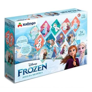 Imagem de Jogo Da Memória Frozen Disney Infantil 24 Peças - Xalingo