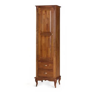 Imagem de Guarda Roupa Roupeiro Solteiro Hannover M560819 1 Porta 2 Gavetas Madeira-MDF Imbuia Linz Móveis