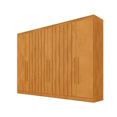 Imagem de Guarda Roupa Europa Mademarques Sicilia 6 Portas Bater 4 Gavetas MDF com Cabideiro e Maleiro Móveis Europa