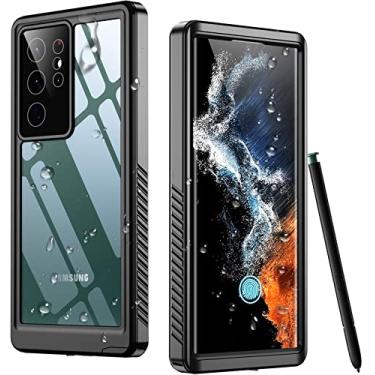 Imagem de Temdan Capa impermeável para Samsung Galaxy S22 Ultra, protetor de tela integrado de 360°, resistente, à prova de choque, IP68, impermeável, Galaxy S22 Ultra, capa para Samsung S22 Ultra 5G 6,8