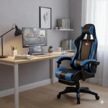 Imagem de Cadeira Gamer Reclinável com Apoio de Pés p Escritório e Jogos - Tiger