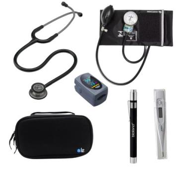 Imagem de KIT Estetoscópio Littmann 3M + Esgifmo + Case + Lanterna + Oxímetro + 