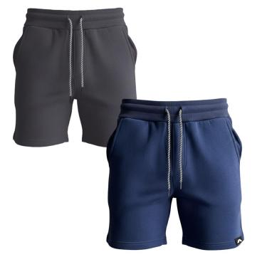 Imagem de Kit 2 Bermudas Masculina Moletom Short Dagg Algodão Lisa Com Bolsos-Masculino