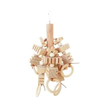 Imagem de Blocos De Madeira Coloridos Com Contas De Acrílico, Brinquedo Para Pás