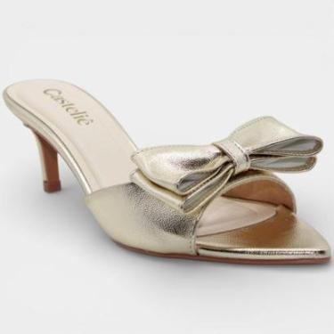 Imagem de Tamanco Casteliê Intense Salto Fino Laço Feminino-Feminino