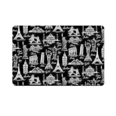 Imagem de Jogo Americano Le Cidades Plástico Preto Estampado 1 Peça