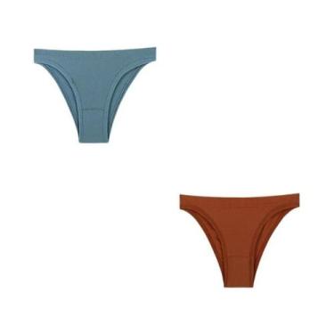 Imagem de Calcinhas Femininas Sem Costura De Cintura Baixa 2 Peças Lingerie Sexy