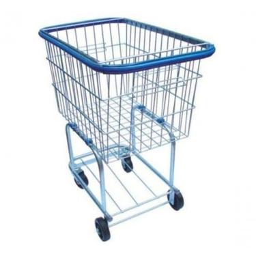 Imagem de Carrinho de Compras para Condomínio 140L para Transporte de Mercadorias com Estrutura em Aço Carbono Galvanizado Prata