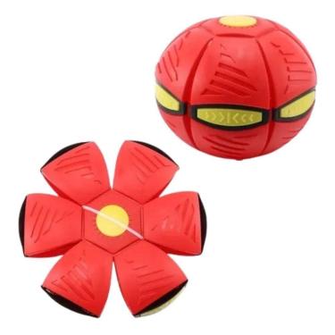 Imagem de Brinquedo Esportivo Bola Mágica Voadora Maluca Grande com LED Disco Voador Vermelho OEM