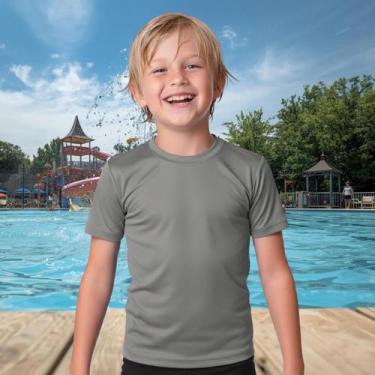 Imagem de Camisa Térmica Infantil Menino Manga Curta Proteção Solar Segunda Pele