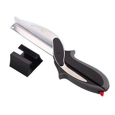 Imagem de Faca Tesoura Fatiadora Cortadora De Alimentos 2 Em 1 (Smart Cutter) - 
