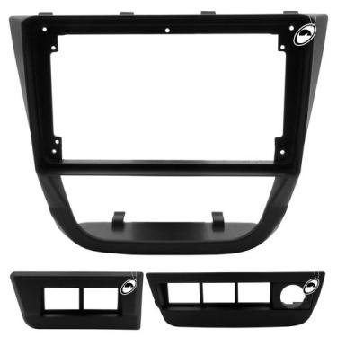 Imagem de Moldura De Painel 2 Din 9 Polegadas Gol Saveiro Voyage G5 Preto - Ludo