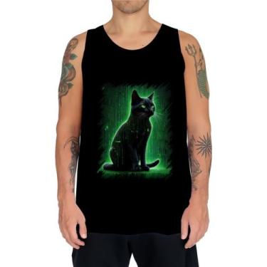 Imagem de Camiseta Regata de Gato Oráculo Hacker Binário Mat 3 - Kasubeck Store®