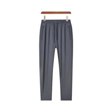 Imagem de Calças Esportivas Masculinas De Secagem Rápida Em Seda Gelada, Respirá