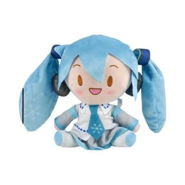 Imagem de Boneca De Pelúcia Hatsune Miku De 20cm, Anime Sakura Snow Miku Sentada