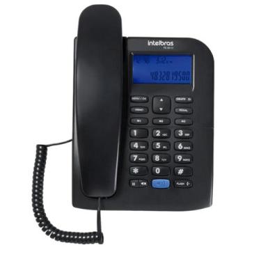 Imagem de Telefone Fixo com Fio Intelbras, Viva-Voz, Uso Mesa ou Parede TC 60 ID