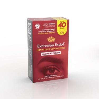 Imagem de Henna Para Sobrancelha Expressão Facial Castanho Escuro 2,5g