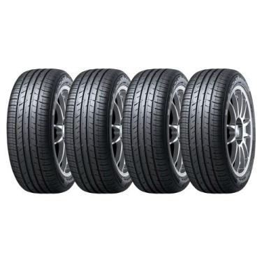 Imagem de Kit 4 Pneus Dunlop 195/55R15 85V Sport FM800 Aro 15, Preto