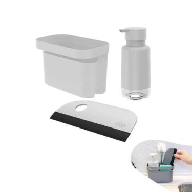 Imagem de Kit Organizador Pia Dispenser Porta Detergente Rodo Compacto Bancada C