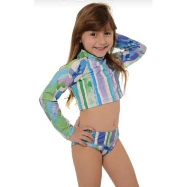 Imagem de Biquíni Infantil Manga Longa Proteção UV - Corpo Ardente , P