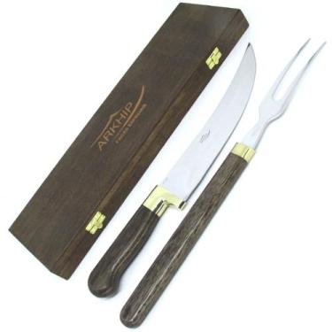 Imagem de Kit Churrasco Arkhip 10'' Cabo Arkwood Caixa