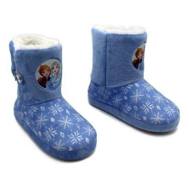Imagem de Pantufa Bota Infantil Frozen Princesa Elsa Disney Pelúcia